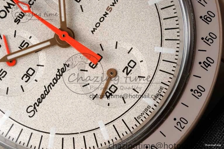 0308 Speedmaster Misson To Jupiter 1:1 Best Edition Brown Dial On Nylon Strap Quartz Breathable 7857